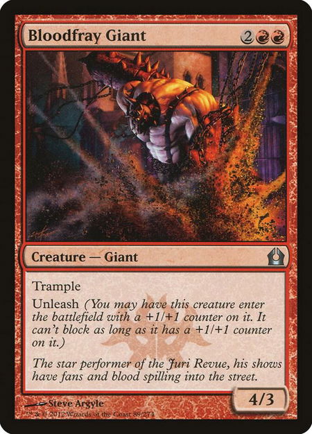 Bloodfray Giant - Return to Ravnica Magic: The Gathering trading card