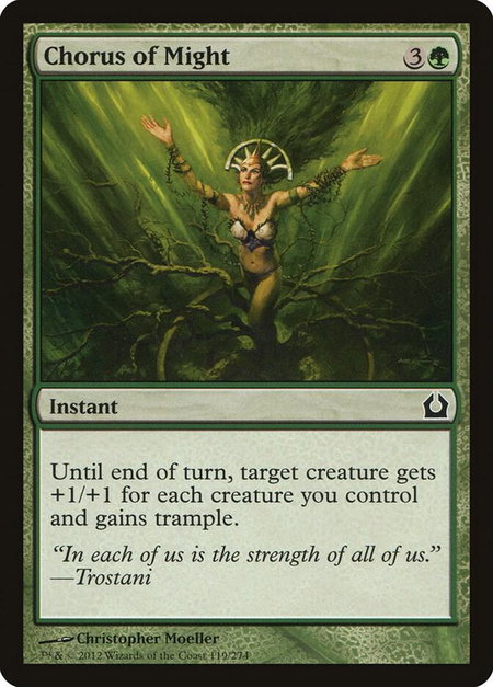 Chorus of Might - Return to Ravnica Magic: The Gathering trading card
