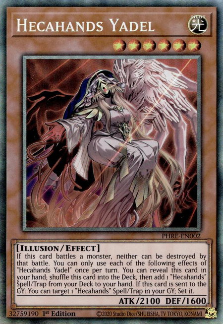 Hecahands Yadel (CR) - Phantom Revenge YuGiOh trading card