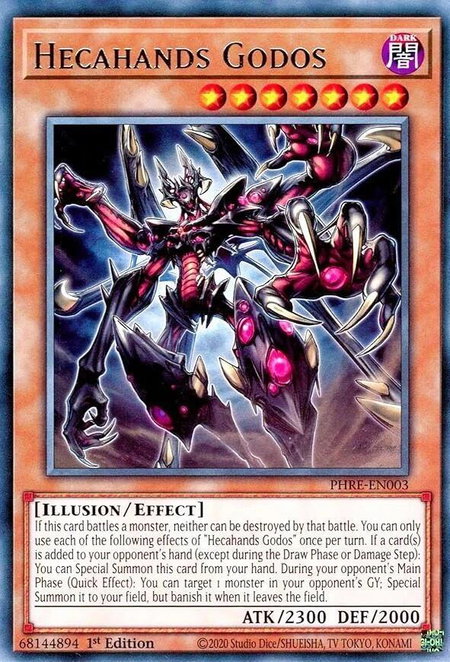 Hecahands Godos - Phantom Revenge YuGiOh trading card