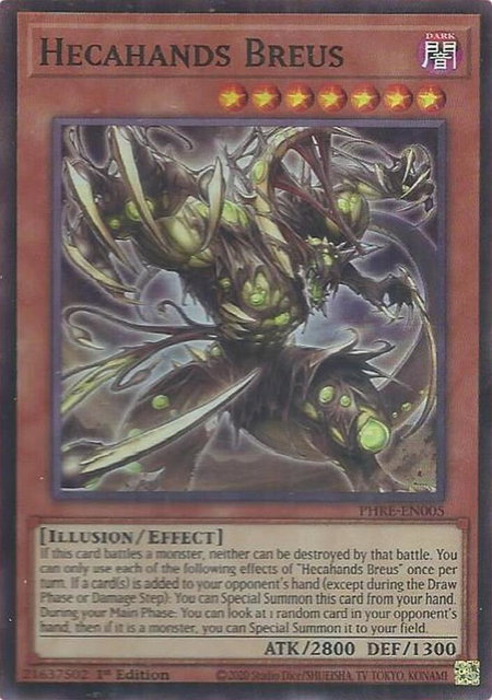 Hecahands Breus (Super Rare) - Phantom Revenge YuGiOh trading card