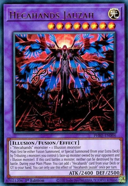 Hecahands Jauzah trading card from Phantom Revenge Hecahands Jauzah - Phantom Revenge YuGiOh trading card