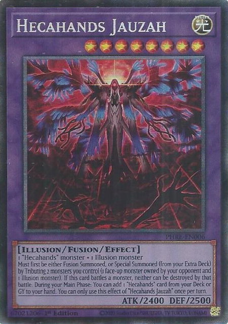 Hecahands Jauzah (CR) trading card from Phantom Revenge Hecahands Jauzah (CR) - Phantom Revenge YuGiOh trading card