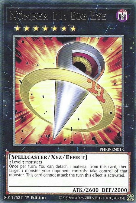 Number 11: Big Eye - Phantom Revenge YuGiOh trading card