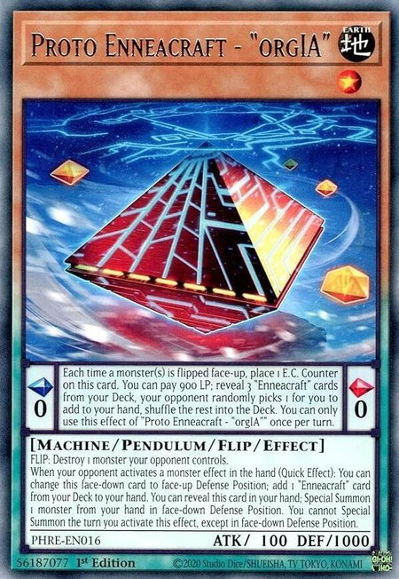 Proto Enneacraft - "orgIA" - Phantom Revenge YuGiOh trading card