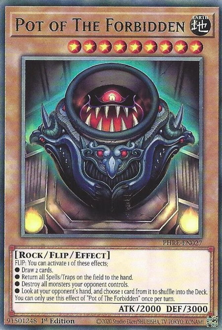 Pot of The Forbidden - Phantom Revenge YuGiOh trading card