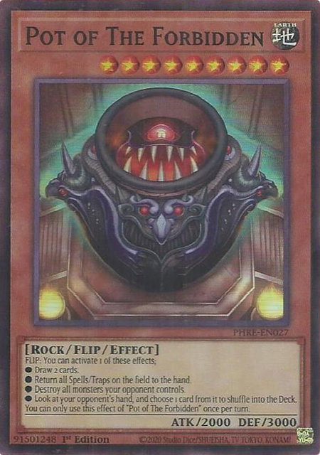 Pot of The Forbidden (Super Rare) - Phantom Revenge YuGiOh trading card