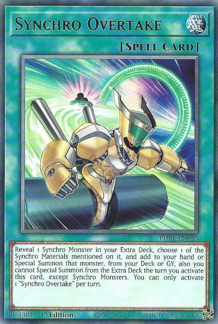 Synchro Overtake - Phantom Revenge YuGiOh trading card