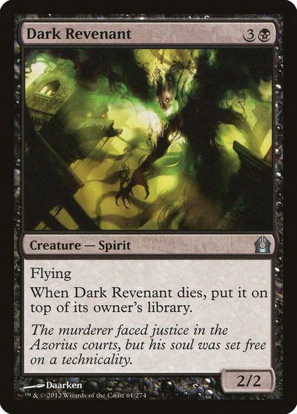 Dark Revenant trading card from Return to Ravnica Dark Revenant - Return to Ravnica Magic: The Gathering trading card