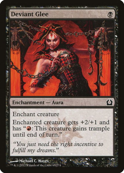 Deviant Glee trading card from Return to Ravnica Deviant Glee - Return to Ravnica Magic: The Gathering trading card