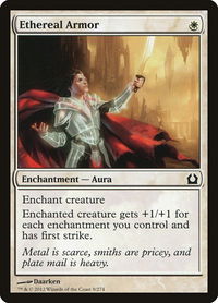 Ethereal Armor - Return to Ravnica (RTR) #9 - Common Magic: The Gathering Trading Card