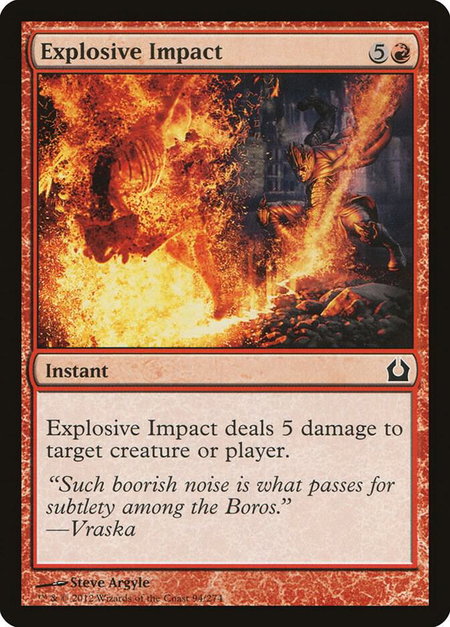 Explosive Impact - Return to Ravnica Magic: The Gathering trading card