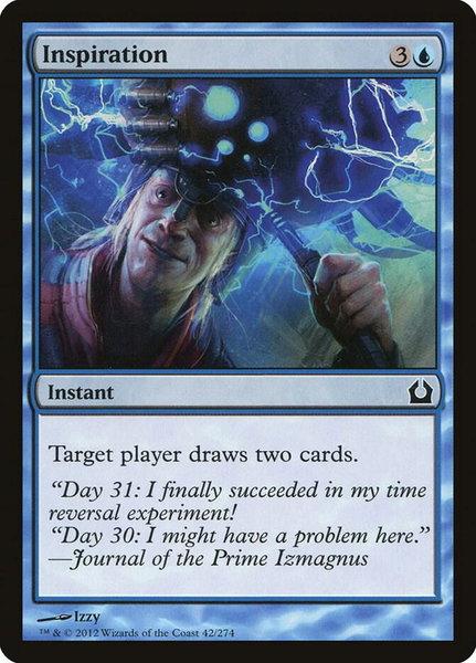 Inspiration trading card from Return to Ravnica Inspiration - Return to Ravnica Magic: The Gathering trading card