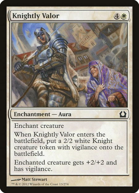 Knightly Valor - Return to Ravnica Magic: The Gathering trading card
