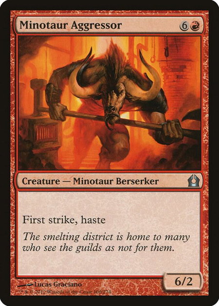 Minotaur Aggressor - Return to Ravnica Magic: The Gathering trading card