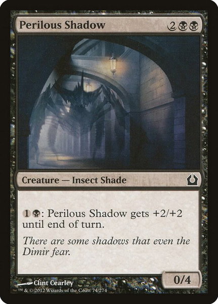 Perilous Shadow trading card from Return to Ravnica Perilous Shadow - Return to Ravnica Magic: The Gathering trading card