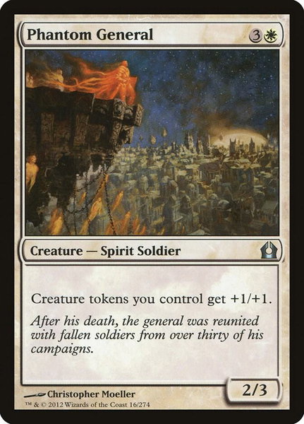 Phantom General trading card from Return to Ravnica Phantom General - Return to Ravnica Magic: The Gathering trading card