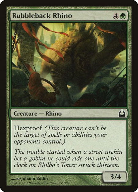 Rubbleback Rhino - Return to Ravnica Magic: The Gathering trading card