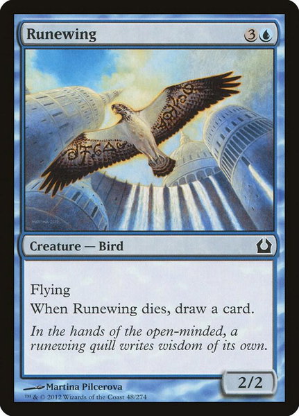 Runewing trading card from Return to Ravnica Runewing - Return to Ravnica Magic: The Gathering trading card