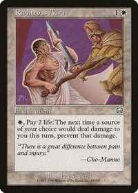 Righteous Aura - Mercadian Masques (MMQ) #45 - Uncommon Magic: The Gathering Trading Card
