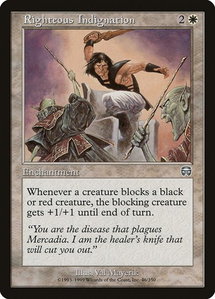 Righteous Indignation - Mercadian Masques (MMQ) #46 - Uncommon Magic: The Gathering Trading Card