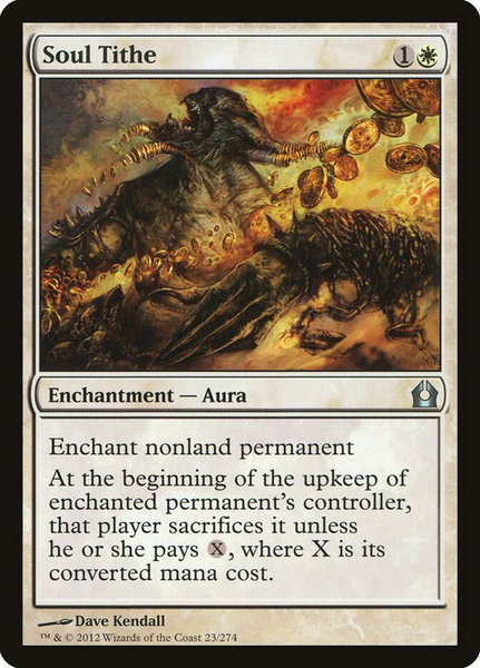Soul Tithe trading card from Return to Ravnica Soul Tithe - Return to Ravnica Magic: The Gathering trading card