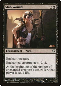 Stab Wound - Return to Ravnica (RTR) #78 - Common Magic: The Gathering Trading Card