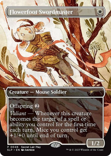 Flowerfoot Swordmaster - Secret Lair Showdown Magic: The Gathering trading card