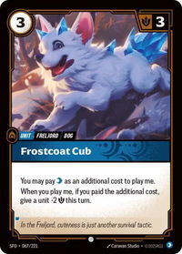 Frostcoat Cub - Spiritforged (SFD) #067/221 - Common Riftbound Trading Card