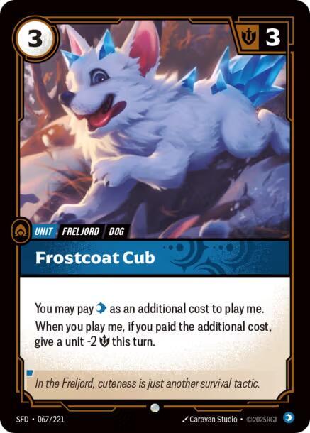 Frostcoat Cub - Spiritforged Riftbound trading card