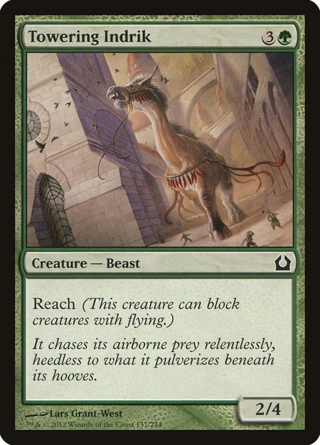 Towering Indrik - Return to Ravnica Magic: The Gathering trading card