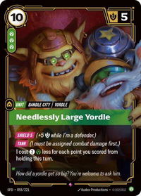 Needlessly Large Yordle - Spiritforged (SFD) #055/221 - Rare Riftbound Trading Card