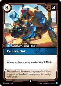 Bubble Bot - Spiritforged (SFD) #062/221 - Common Riftbound Trading Card