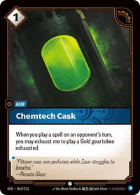 Chemtech Cask - Spiritforged (SFD) #063/221 - Common Riftbound Trading Card