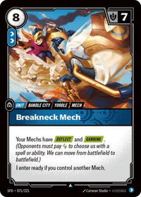 Breakneck Mech - Spiritforged (SFD) #071/221 - Uncommon Riftbound Trading Card