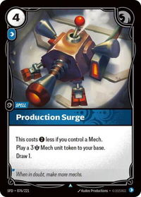 Production Surge - Spiritforged (SFD) #076/221 - Uncommon Riftbound Trading Card