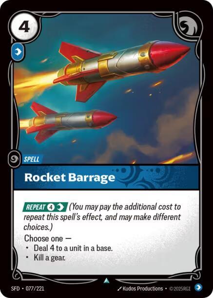 Rocket Barrage - Spiritforged Riftbound trading card