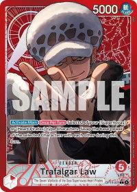 Trafalgar Law - OP14-001 (Alternate Art) - The Azure Sea's Seven (OP14) #OP14-001 - Leader One Piece Trading Card
