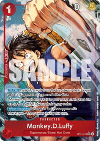 Monkey.D.Luffy - OP14-013 (Alternate Art) - The Azure Sea's Seven (OP14) #OP14-013 - Super Rare One Piece Trading Card