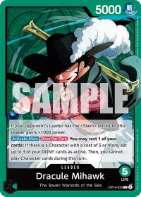 Dracule Mihawk - OP14-020 - The Azure Sea's Seven (OP14) #OP14-020 - Leader One Piece Trading Card