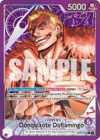 Donquixote Doflamingo - OP14-060 (Alternate Art) - The Azure Sea's Seven (OP14) #OP14-060 - Leader One Piece Trading Card