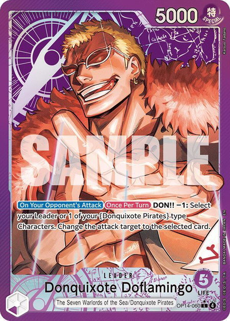 Donquixote Doflamingo - OP14-060 (Alternate Art) - The Azure Sea's Seven One Piece trading card