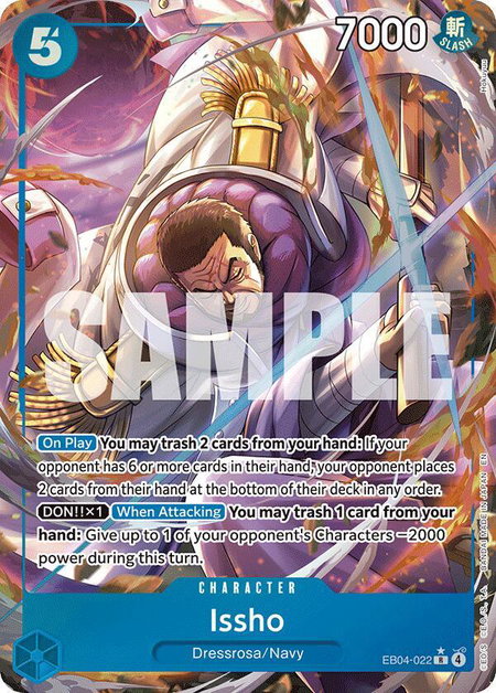 Issho - EB04-022 (Alternate Art) trading card from The Azure Sea's Seven Issho - EB04-022 (Alternate Art) - The Azure Sea's Seven One Piece trading card