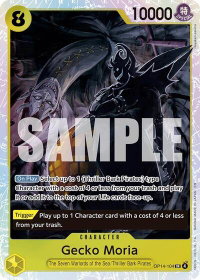 Gecko Moria - OP14-104 - The Azure Sea's Seven (OP14) #OP14-104 - Super Rare One Piece Trading Card