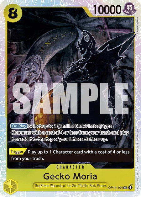 Gecko Moria - OP14-104 - The Azure Sea's Seven One Piece trading card