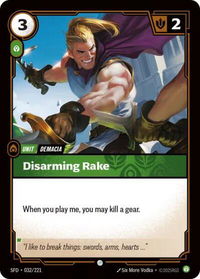 Disarming Rake - Spiritforged (SFD) #032/221 - Common Riftbound Trading Card