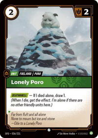 Lonely Poro - Spiritforged (SFD) #036/221 - Common Riftbound Trading Card