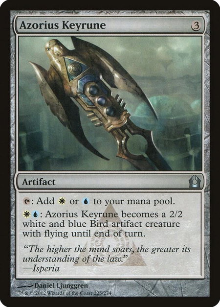 Azorius Keyrune trading card from Return to Ravnica Azorius Keyrune - Return to Ravnica Magic: The Gathering trading card