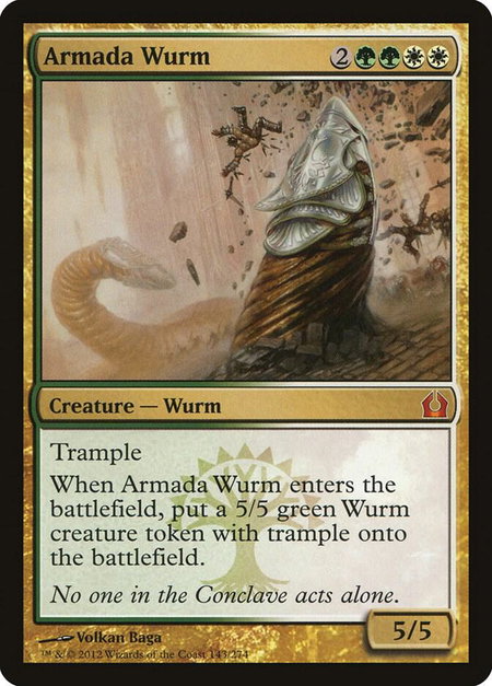 Armada Wurm - Return to Ravnica Magic: The Gathering trading card