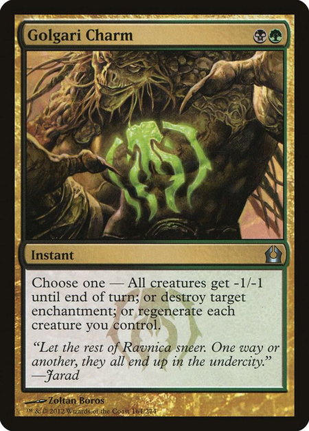Golgari Charm - Return to Ravnica Magic: The Gathering trading card